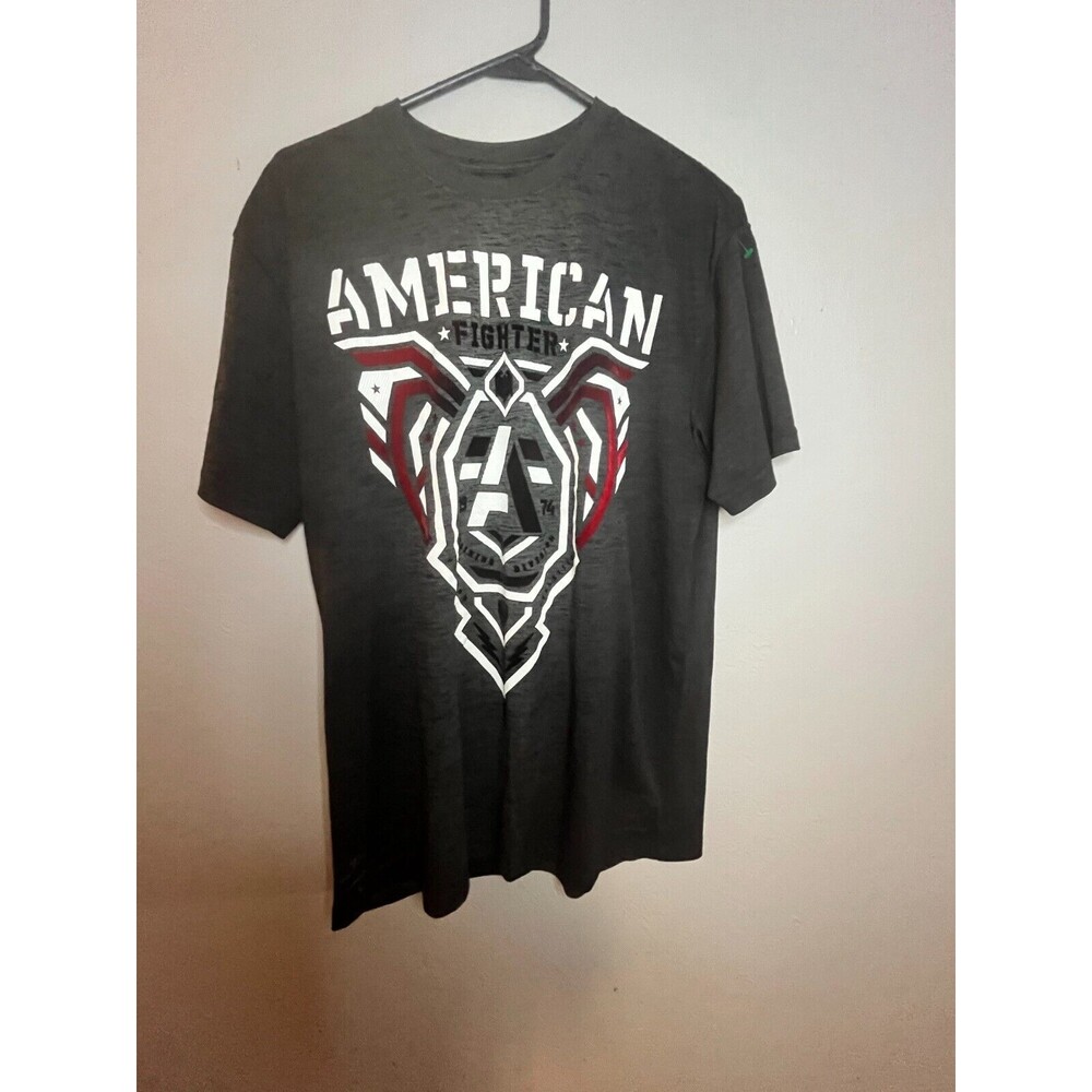 American Fighter T-Shirt Men's XL Gray Graphic Crew Neck Short Sleeve Pullover